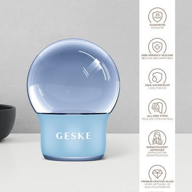 Масажер для обличчя і тіла GESKE Cool&Warm Face and Body Massager 7в1 aquamarine HB0296 фото