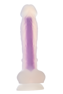 Фалоімітатор Dream Toys, що світиться RADIANT SOFT SILICONE GLOW IN THE DARK DILDO MEDIUM PURPLE DT22047 фото