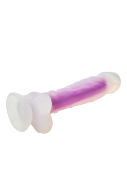 Фалоімітатор Dream Toys, що світиться RADIANT SOFT SILICONE GLOW IN THE DARK DILDO MEDIUM PURPLE DT22047 фото