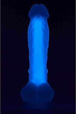 Фалоімітатор Dream Toys, що світиться RADIANT SOFT SILICONE GLOW IN THE DARK DILDO MEDIUM PURPLE DT22047 фото