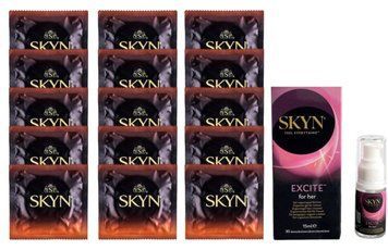 Комплект Skyn Warming 15 шт + SKYN Excite Orgasmic Gel for Her SOS14524 фото