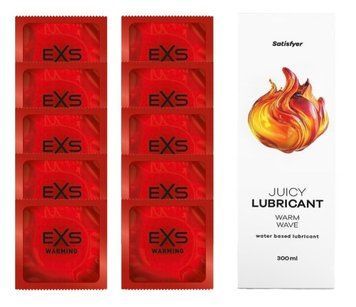 Комплект: EXS Warming 10 шт. + Лубрикант Satisfyer Warm Wave 300 мл SOS11407 фото