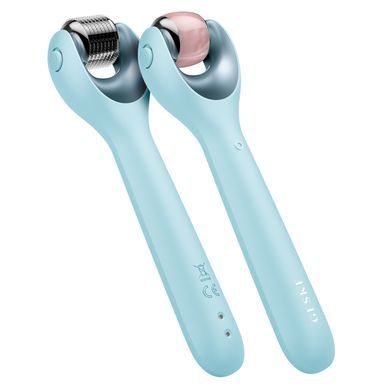 Электронный роллер для лица с микроиглами GESKE MicroNeedle Face Roller 9в1 turquoise HB0191 фото