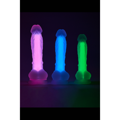 Фалоімітатор Dream Toys, що світиться RADIANT SOFT SILICONE GLOW IN THE DARK DILDO MEDIUM PURPLE DT22047 фото